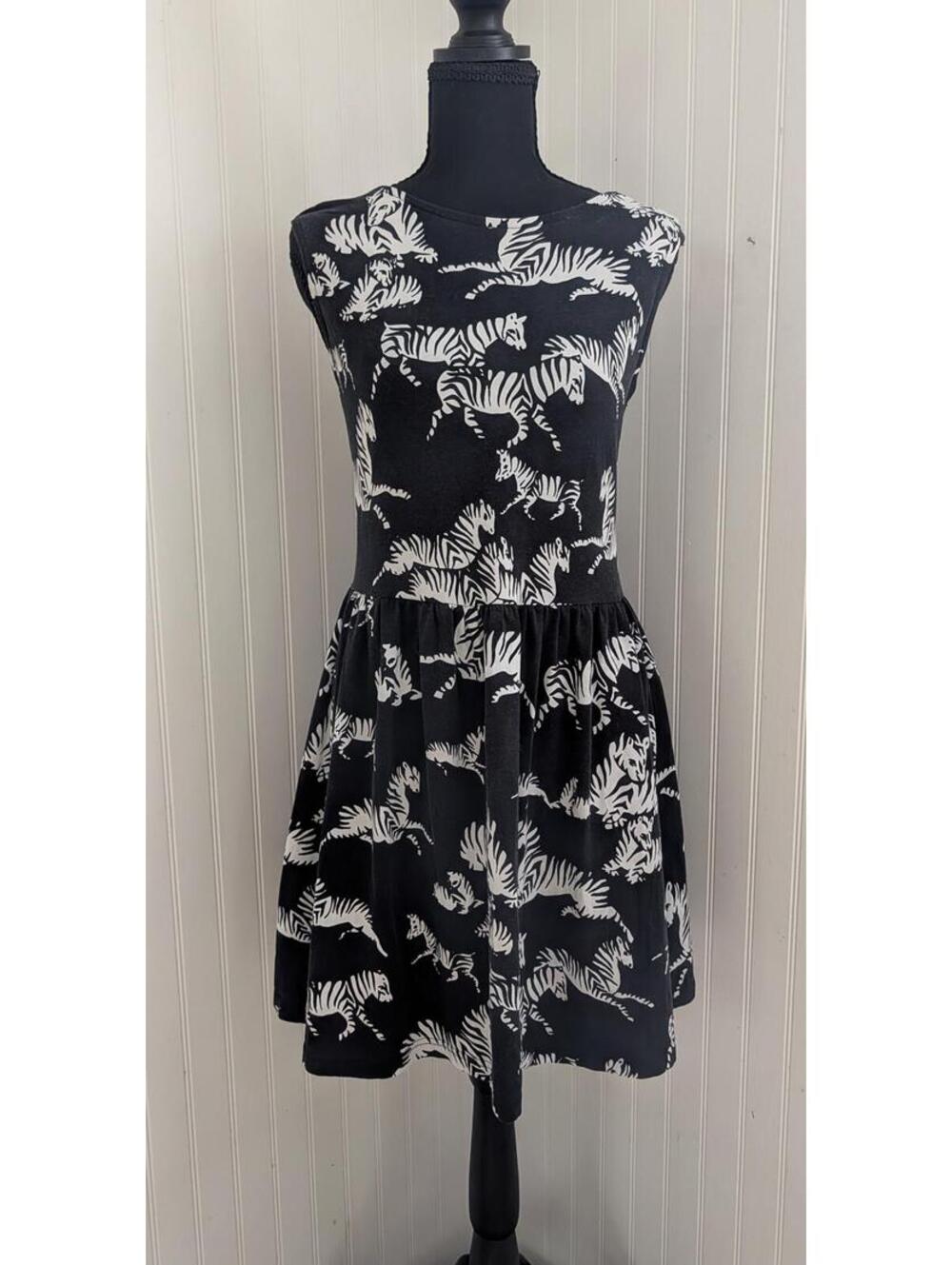 ASOS Black and White Zebra Print Sleeveless Dress Size US 12